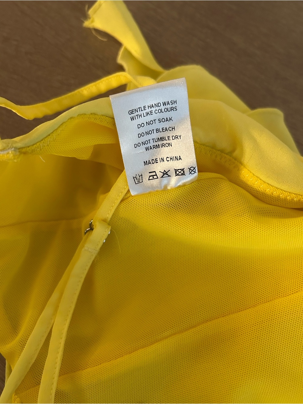White Fox Boutique Yellow Floral-Accent Bustier Camisole - Picture 5 of 6